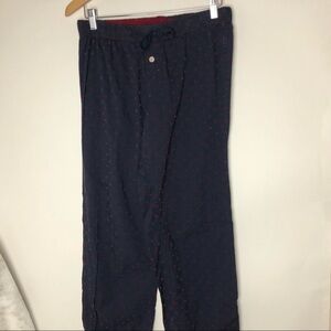 J. Crew Pajama‎ Pants Dark Blue w/Red Dots Women's XS